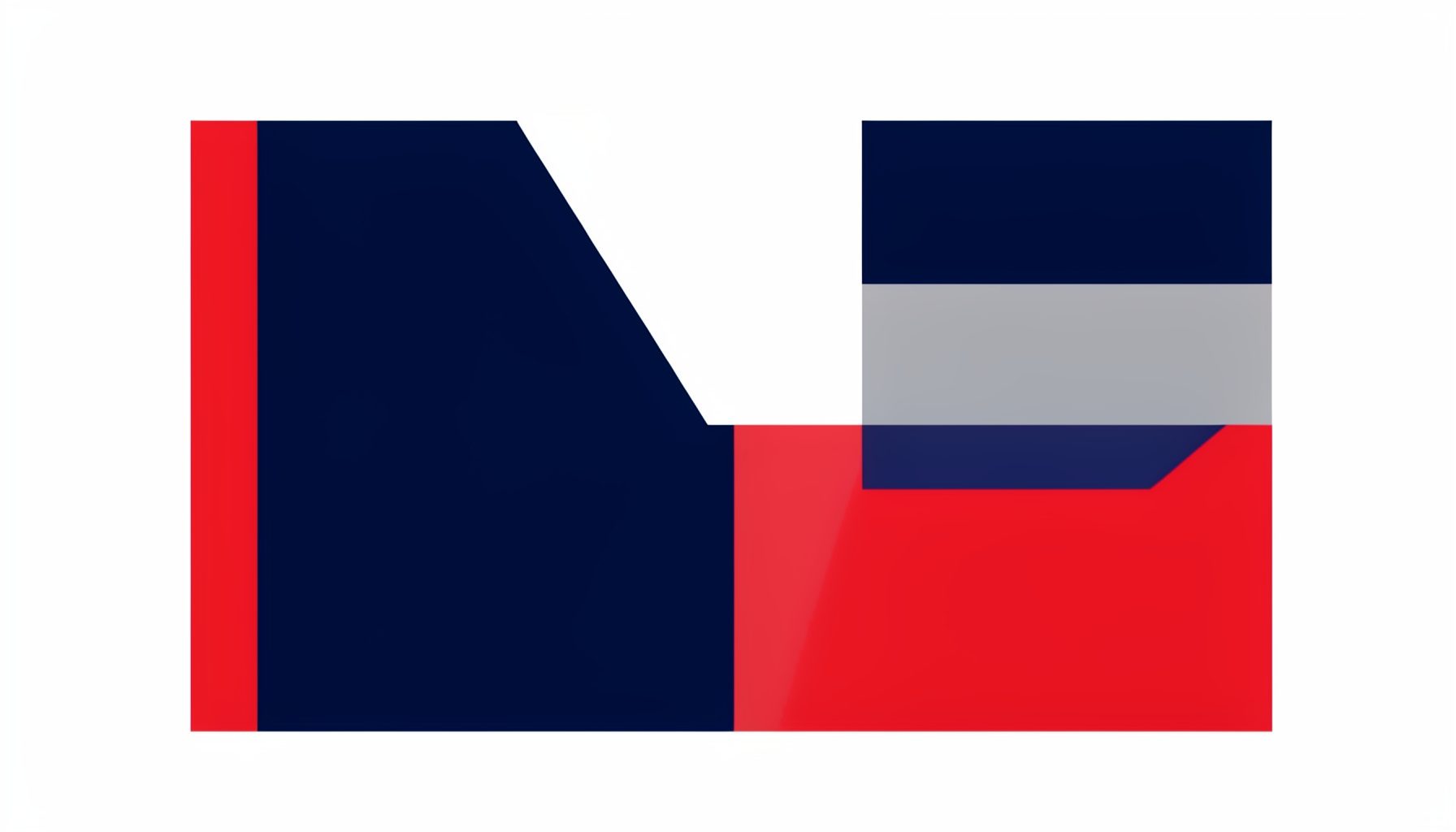 A flat vector illustration of a clean, modern news-style layout with abstract geometric shapes in deep navy blue, white, and subtle red accents, conveying a calm and professional information-focused atmosphere.