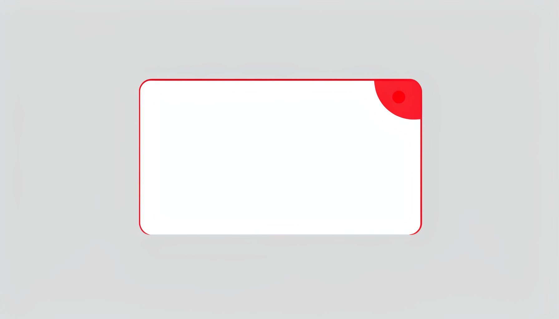 A flat vector illustration of a card with a clean layout, light grey background, and a small red highlight dot, evoking a modern and approachable design.